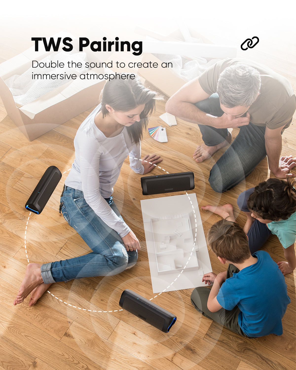 X-GO C27-C Bluetooth Speaker with HD Sound, Portable Wireless, IPX5 Waterproof, Up to 24H Playtime, TWS Pairing, BT5.3, for Home/Party/Outdoor/Beach, Electronic Gadgets, Birthday Gift (Black)