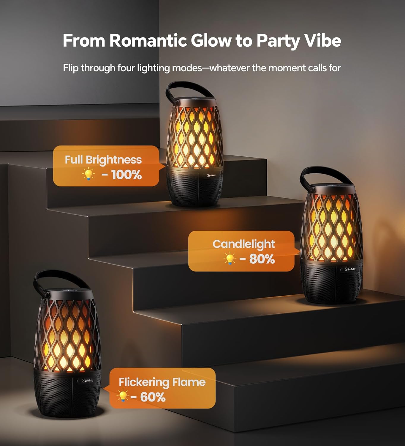Outdoor Speakers Gifts for Men Bluetooth Speaker with Lights Multi-Sync up to 100 Speakers Auto-Pairing HD Stereo Sound Cool Stuff House Warming Gifts IPX5 Waterproof Lantern for Home|Patio|Pool|Yard