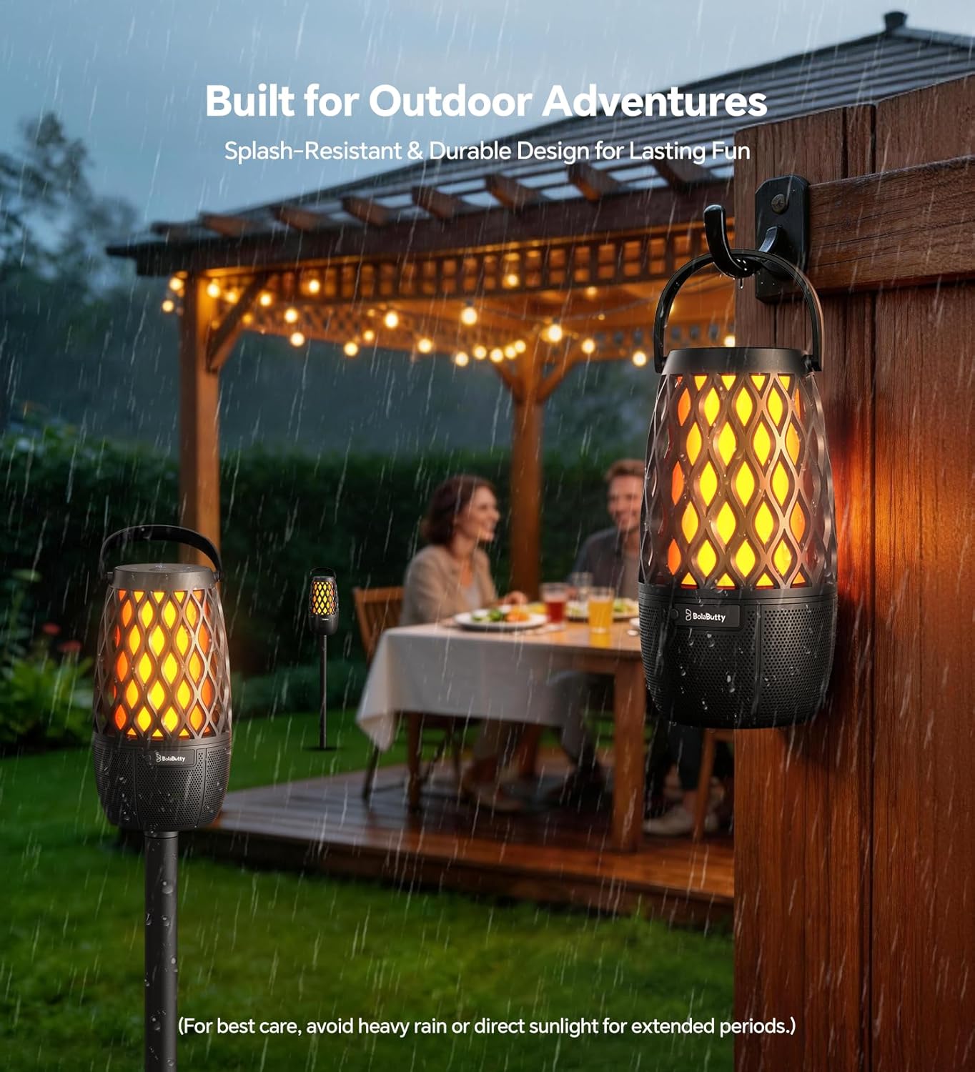 Outdoor Speakers Gifts for Men Bluetooth Speaker with Lights Multi-Sync up to 100 Speakers Auto-Pairing HD Stereo Sound Cool Stuff House Warming Gifts IPX5 Waterproof Lantern for Home|Patio|Pool|Yard