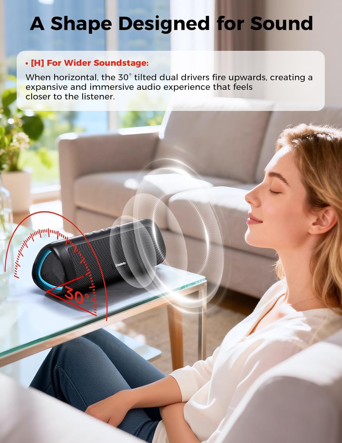 X-GO C27-C Bluetooth Speaker with HD Sound, Portable Wireless, IPX5 Waterproof, Up to 24H Playtime, TWS Pairing, BT5.3, for Home/Party/Outdoor/Beach, Electronic Gadgets, Birthday Gift (Black)