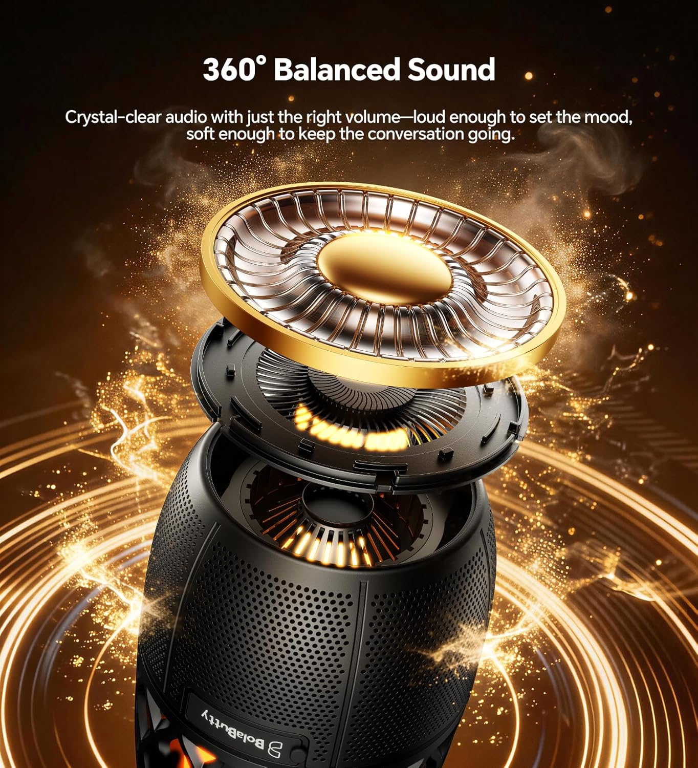 Outdoor Speakers Gifts for Men Bluetooth Speaker with Lights Multi-Sync up to 100 Speakers Auto-Pairing HD Stereo Sound Cool Stuff House Warming Gifts IPX5 Waterproof Lantern for Home|Patio|Pool|Yard